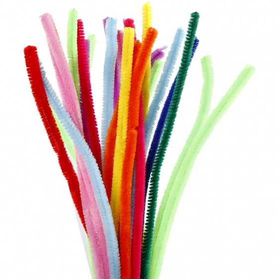 Creotime chenille draad 200 stuks 30 cm 9 mm multicolor