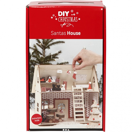 Creotime DIY vianočné Santa Claus drevené remeslo sada prázdne