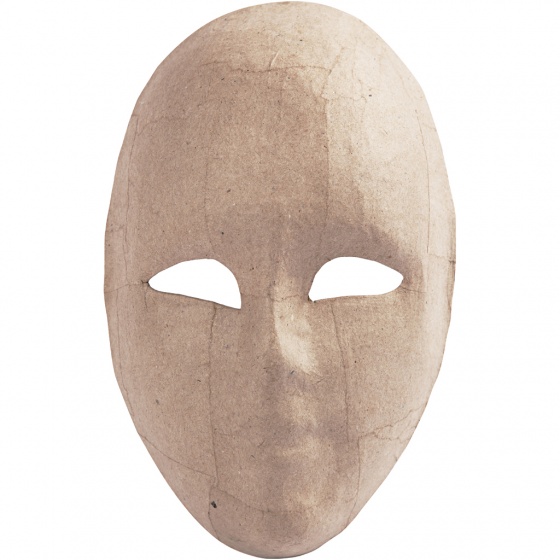 Creotime gezichtsbedekkend masker 23 x 16 cm papier maché