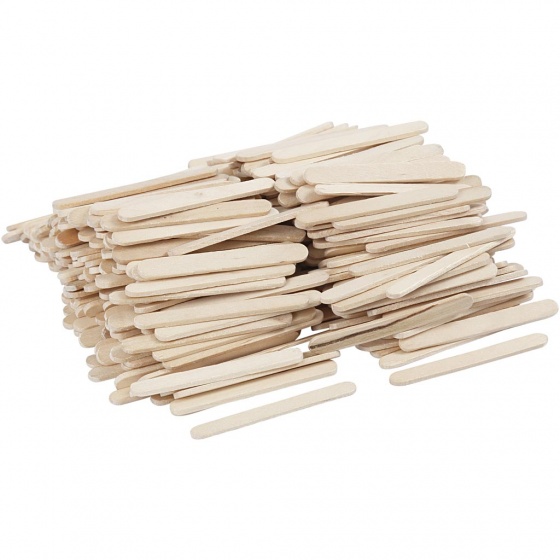 Creotime houten ijsstokjes 5,5 cm 400 stuks