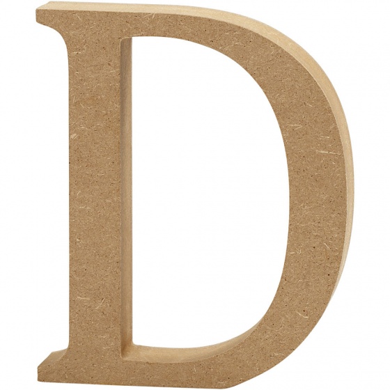 wooden letter D 8 cm