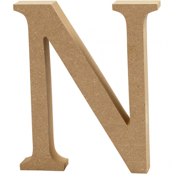 wooden letter N 8 cm