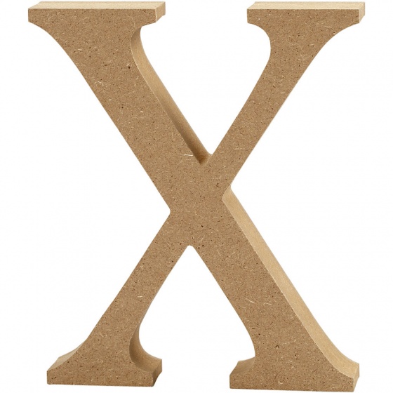 wooden letter X 8 cm