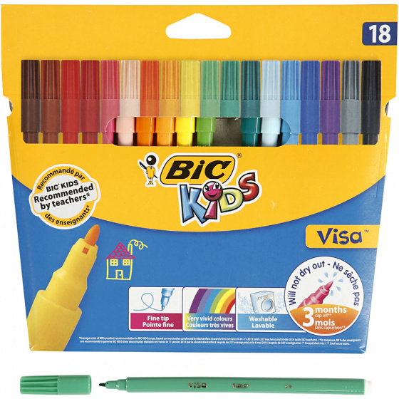 Creotime omaľovánky Visa Kids 1,6 mm 18 kusov