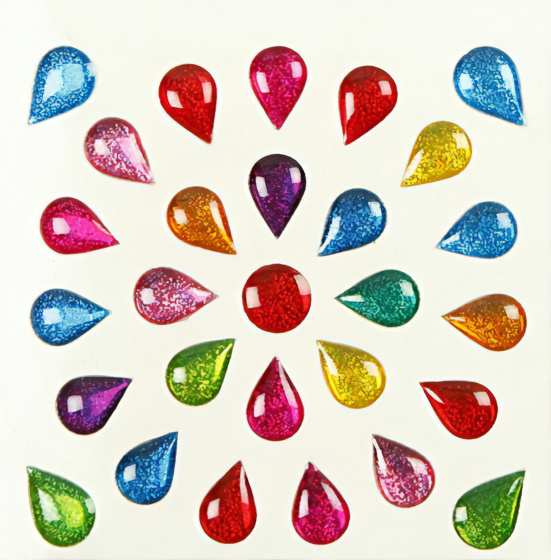 Creotime mini stickers druppels 24 stuks