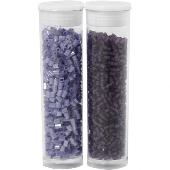Creotime rocailles 1,7 mm frosted lila/transparant paars