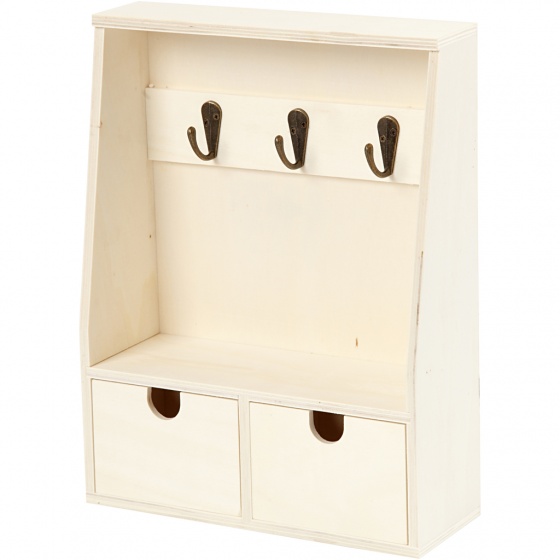 key cabinet wood 28.5 x 22 cm each