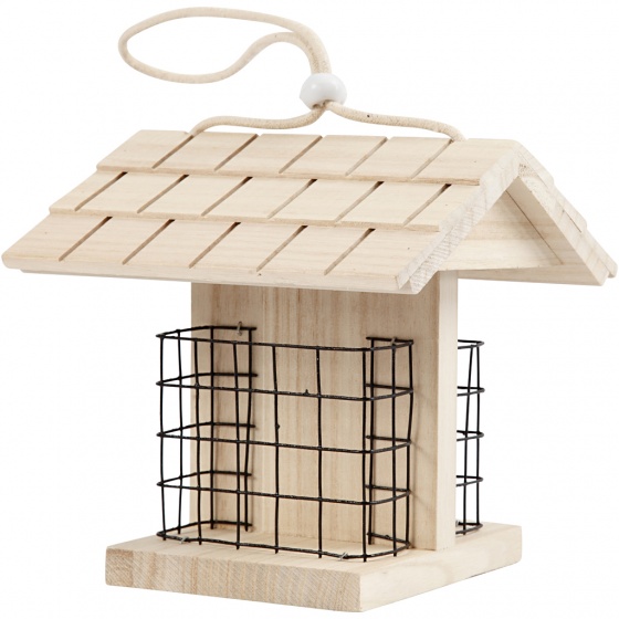 Creotime vogelvoederhuis hout unisex 11,6 x 13,5 x 17,5 cm