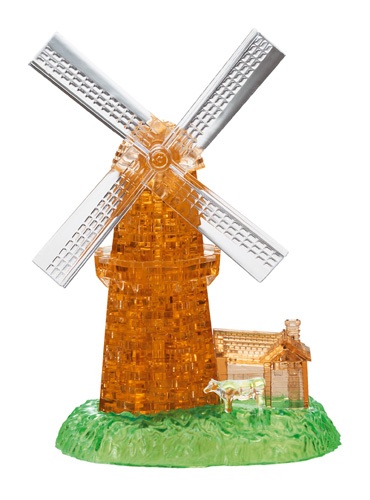 Crystal Puzzle 3D dieliky puzzle veterný mlyn 64