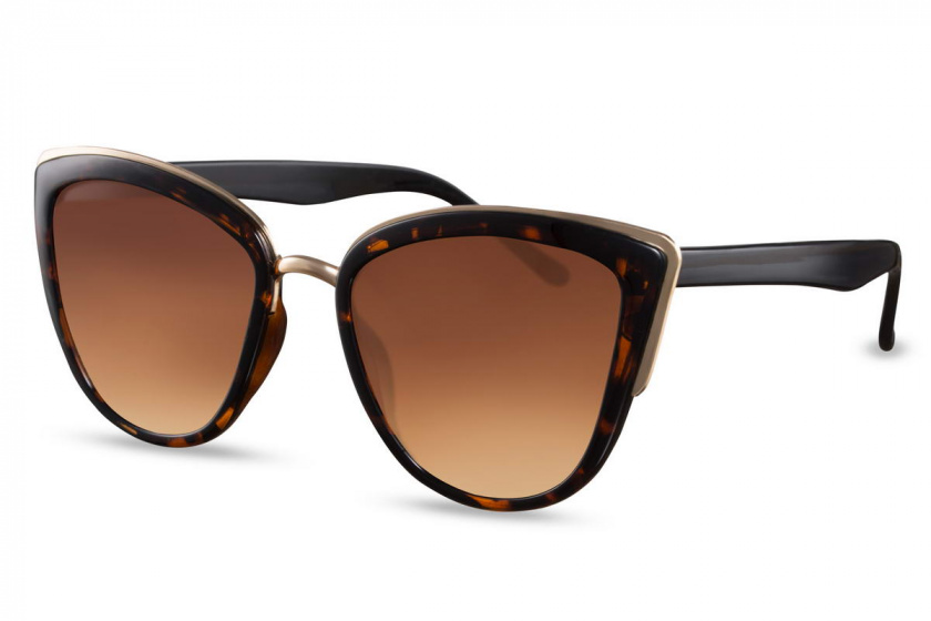 CWI sunglasses ladies butterfly fully rimmed cat. 3 brown/brown