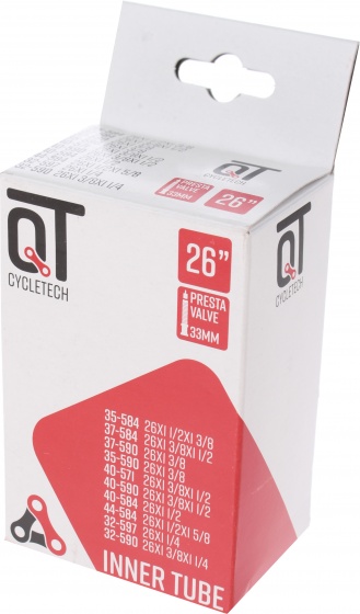 Cycle Tech binnenband 26 inch (35/44 584/590) fv 33 mm zwart