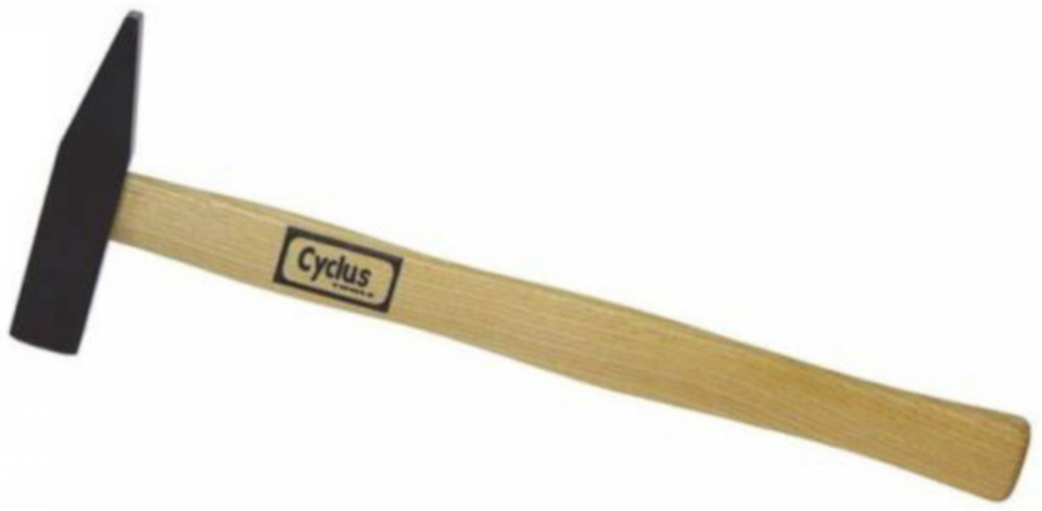 Cyclus bankhamer 200 gram hout/staal zwart/naturel