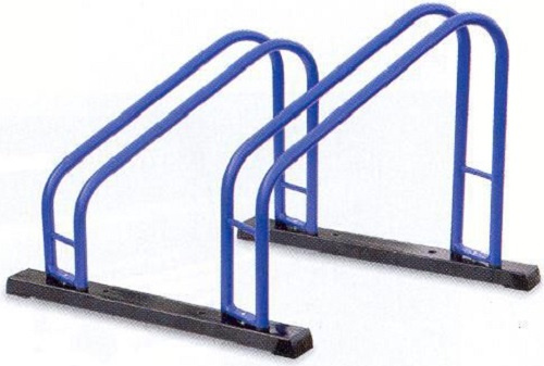 Cyclus fietsrek etalage duo 41,5 x 35 cm staal blauw