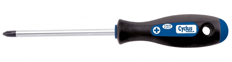 Cyclus schroevendraaier ph0 kruiskop 15 cm zwart/blauw