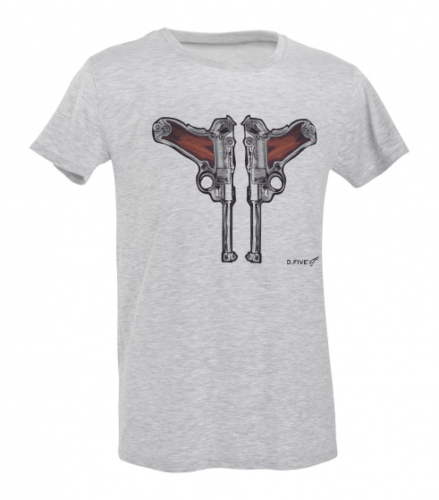 T-shirt Luger Guns mens cotton grey size S