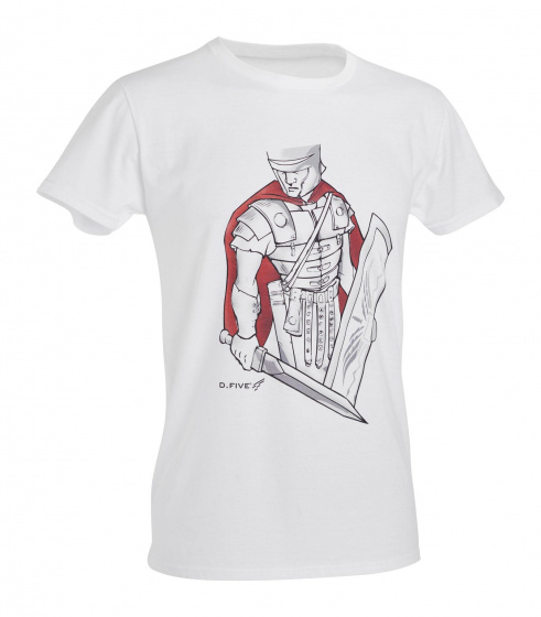 T-shirt Roman Centurion mens cotton white size S