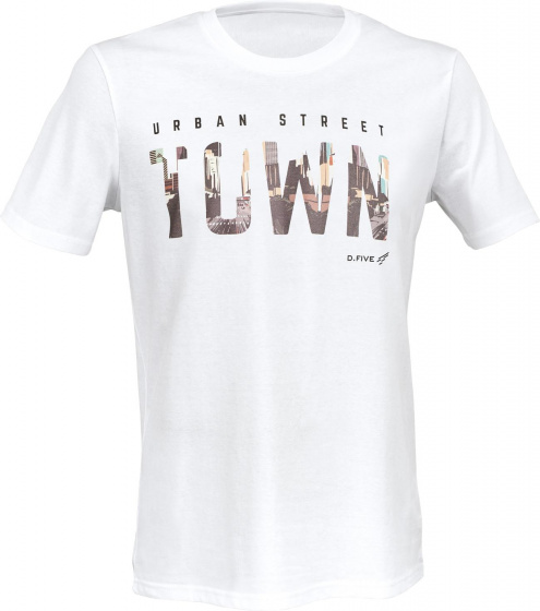 T-shirt Town mens cotton white size S