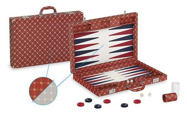 Dal Negro backgammon 50,5 x 31 cm hout rood 35 delig
