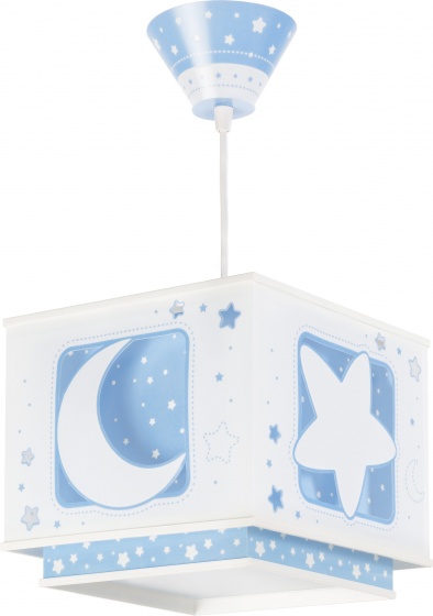 Dalber hanglamp moonlight glow in the dark 24 cm 60w blauw