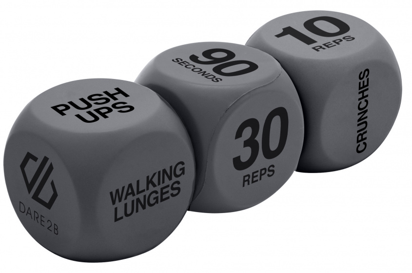 Dare 2B kostky fitness polyuretán 6,5 cm šedá 3 kusy