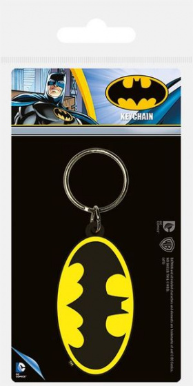 DC Comics sleutelhanger batman junior 15 x 7 cm zwart/geel