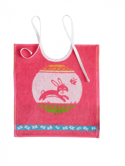 bib Bunny girls 32 x 40 cm cotton pink