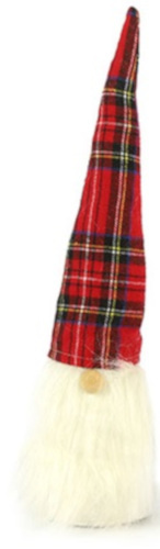 Neznačkový Santa Claus Aaron 36 x 7,5 cm textil červená/biela