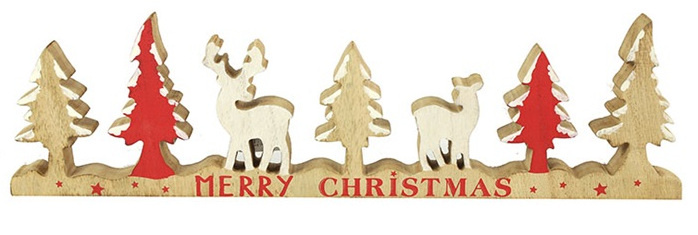 Non-Branded ornament Sade 39 x 12 cm drevo číre