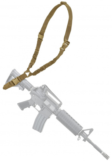 gun belt 82-95 x 3 cm textile brown