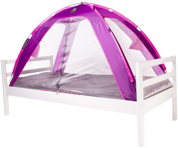Deryan bedtent junior 150 cm polyester paars/wit Deryan bedtent junior 150 cm polyester paars/wit
