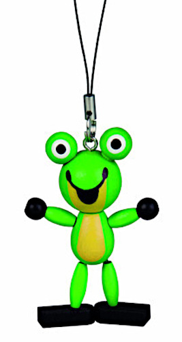 Detoa sleutelhanger kikker junior 6,5 cm hout groen
