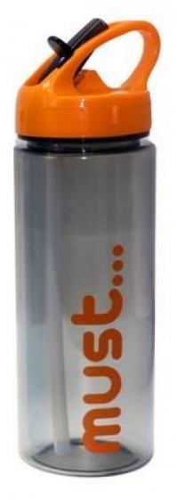 drinking bottle Mustunisex 500 ml grey/orange