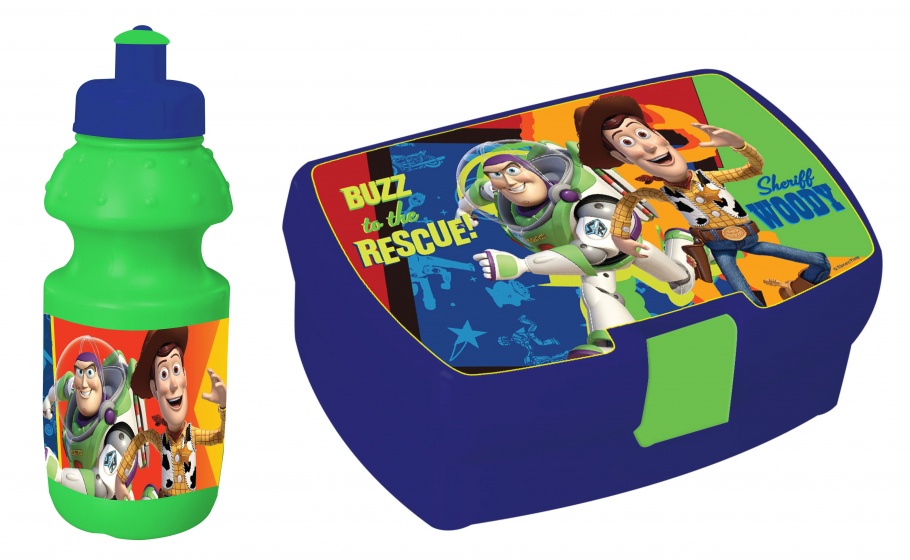 Diakakis obedová súprava zásobník na chlieb a hrnček Toy Story zelená/modrá
