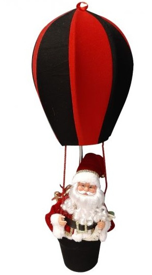 Peha dekorácia Santa Claus 80 cm červená/zelená