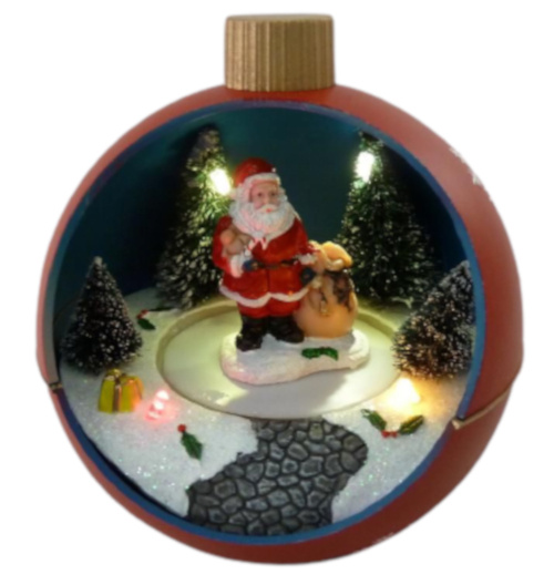 Dickensville Santa Claus ľad 12 cm červená