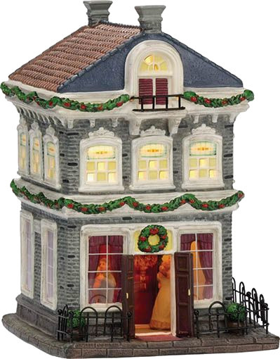 Dickensville vianočná chalúpka plesová sála Bolsward 14 x 15 cm porcelán