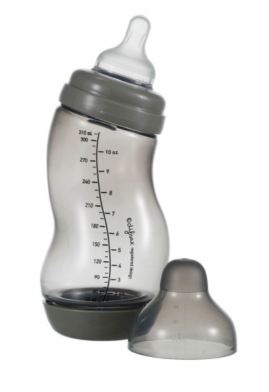 drinking bottle S-fles Wide 310 ml transparent/grey