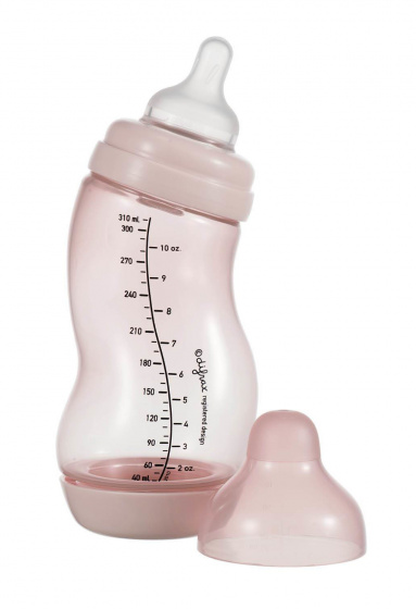 drinking bottle S-fles Wide 310 ml transparent/pink