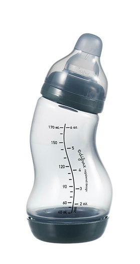 Difrax drinkfles S fles Natural 170 ml transparant/blauw Difrax drinkfles S fles Natural 170 ml transparant/blauw