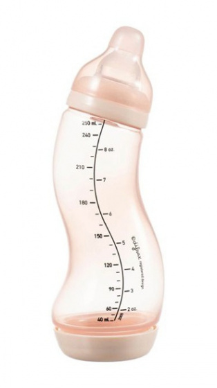 Difrax drinkfles S fles Natural 250 ml transparant/roze Difrax drinkfles S fles Natural 250 ml transparant/roze