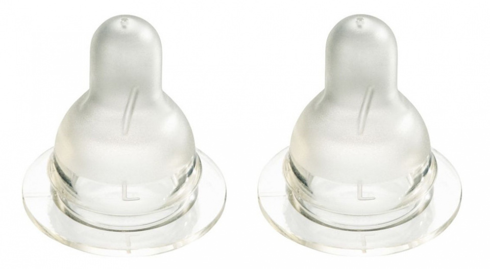 Difrax flessenspeen Natural L siliconen transparant 2 stuks Difrax flessenspeen Natural L siliconen transparant 2 stuks