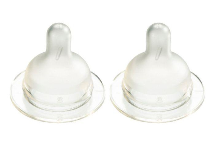 bottle teat Wide S silicon transparent 2 pieces