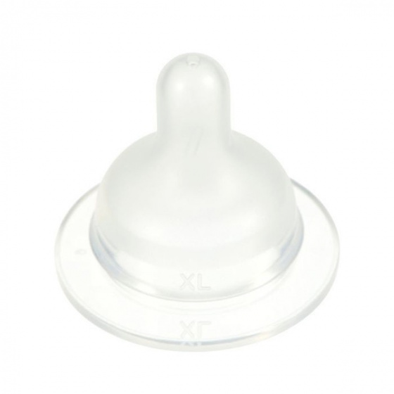 Difrax papspeen XL siliconen transparant 2 stuks Difrax papspeen XL siliconen transparant 2 stuks