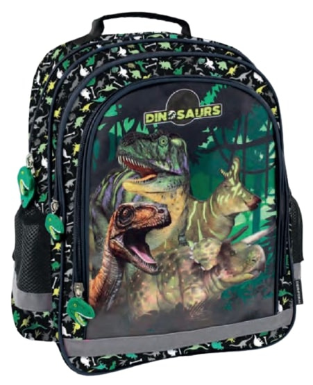 Dinosaurs rugzak junior 19 liter 38 cm polyester groen/zwart