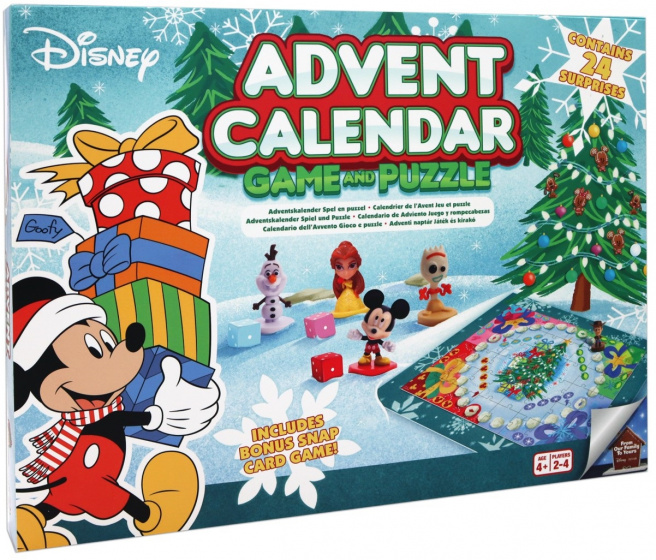 Disney adventskalender junior 39,2 cm karton ijsblauw 28 delig