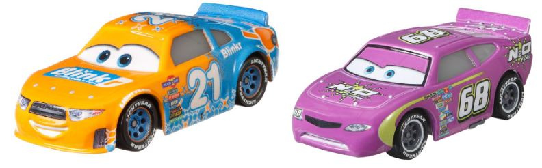 Disney autá Cars 3 Speedy Comet & Parker Brakeston 5 cm oranž
