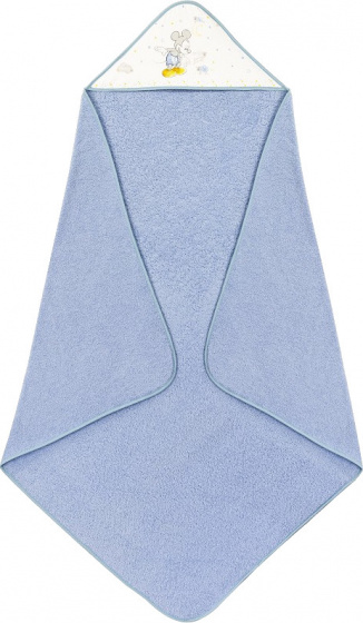 Disney badcape Mickey Mouse junior 100 x 100 cm katoen blauw Disney badcape Mickey Mouse junior 100 x 100 cm katoen blauw