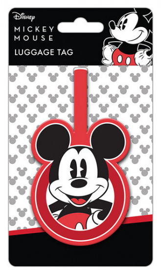 luggage tag Mickey Mouse junior 18 x 10 cm PVC red