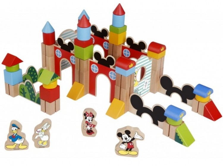 Disney bloková súprava Mickey Mouse junior drevo 60-dielna
