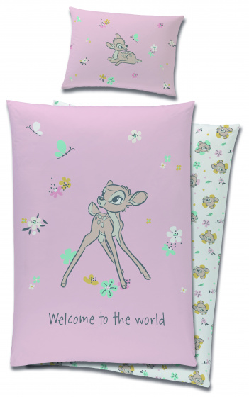 Disney dekbedovertrek Bambi junior 90 x 120 cm katoen roze Disney dekbedovertrek Bambi junior 90 x 120 cm katoen roze